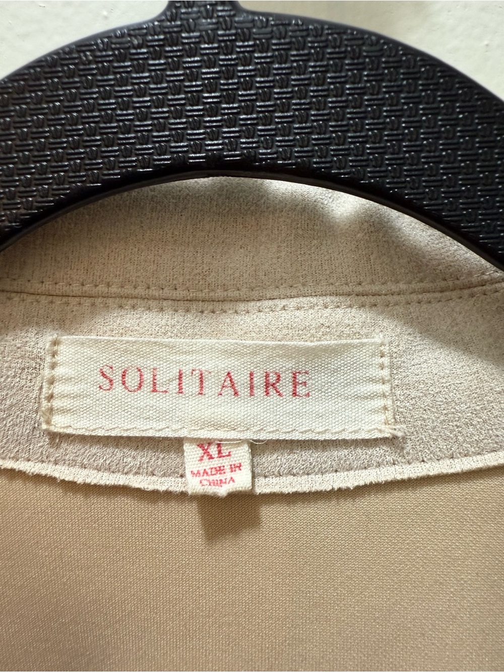 Solitaire Light Beige Open-Front Blazer Jacket - Picture 2 of 3